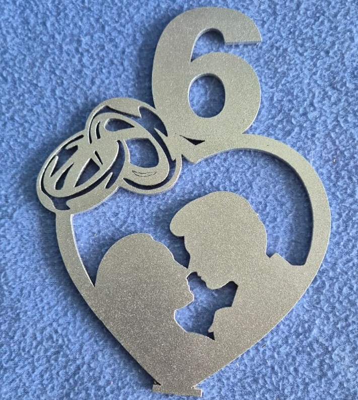 Table Decor 4 - Standing Heart with Table Number