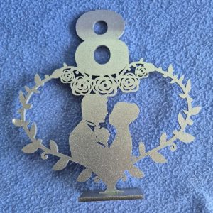 Table Decor 8 - Standing Heart with Table Number