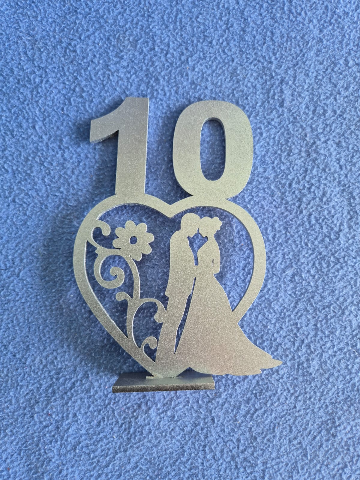Table Decor 10 - Standing Heart with Table Number