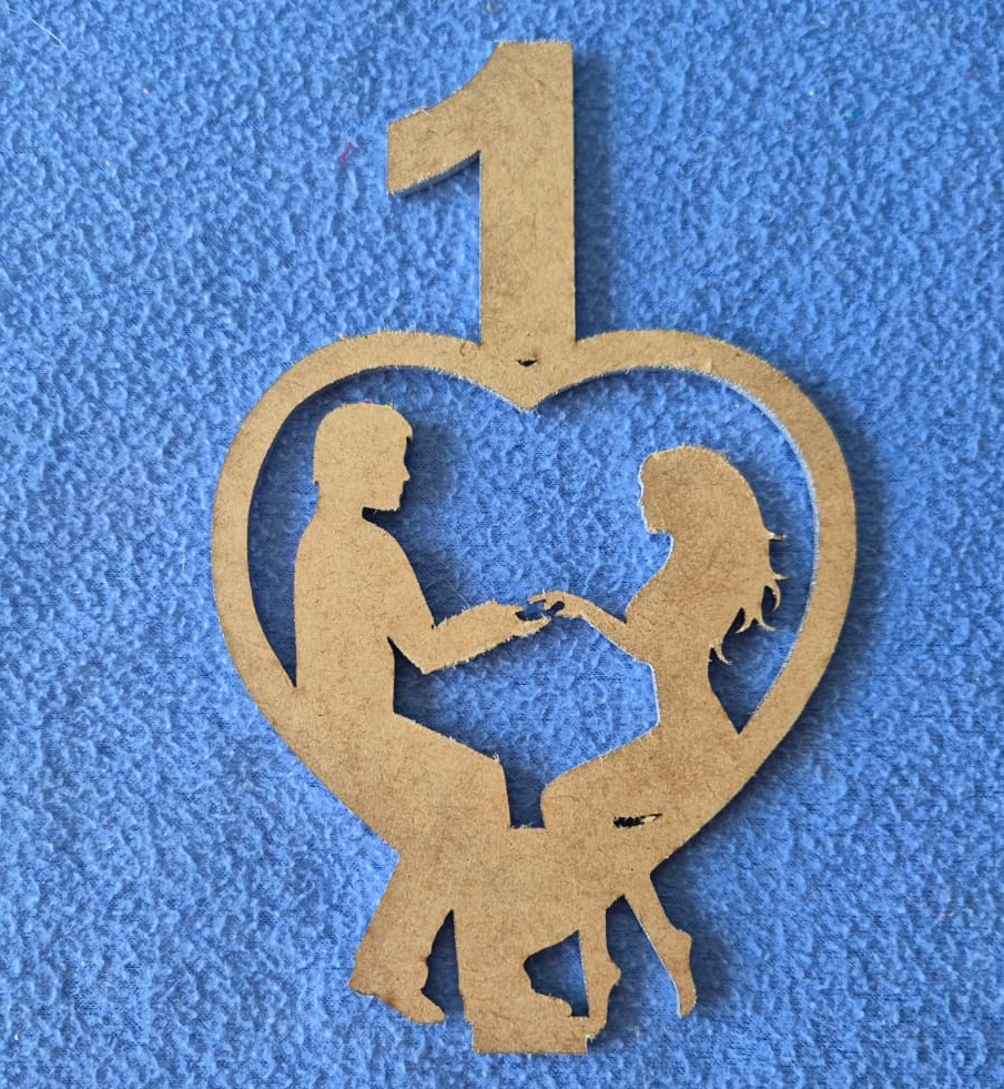 Table Decor 7 - Standing Heart with Table Number - Image 2
