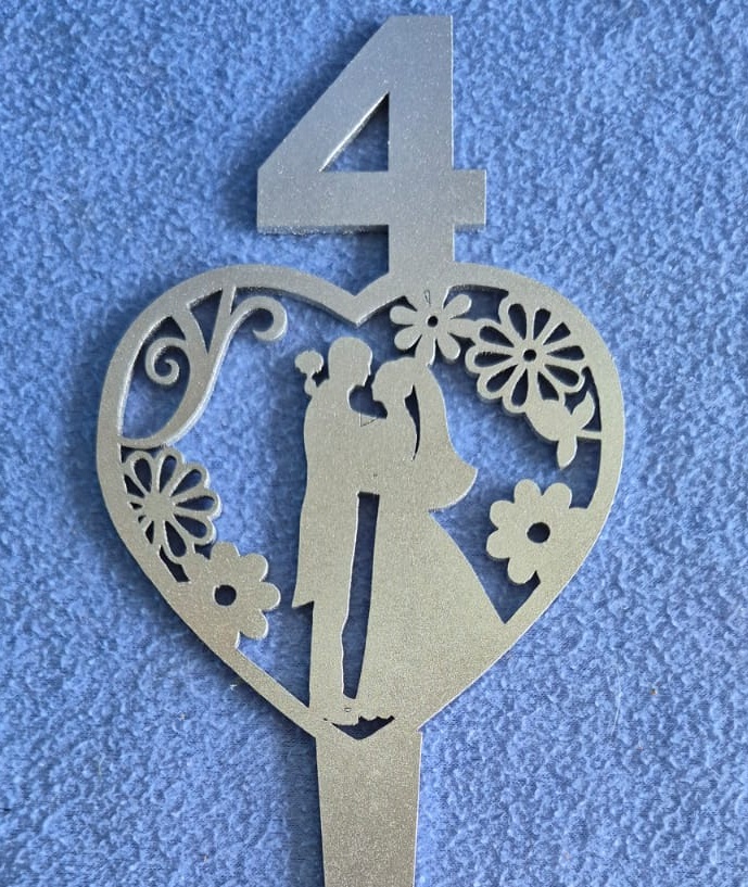 Cake Topper 11 - Heart with number